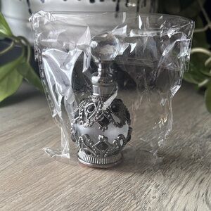 Source Unknown Silver Filigree Spherical Perfume Bottle